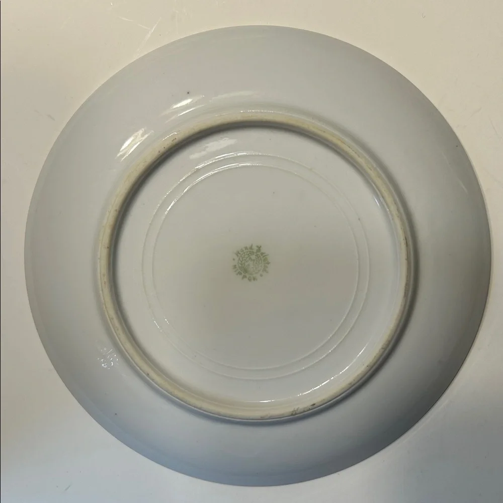 Antique Nippon Hand Painted Gold Moriage Floral Porcelain‎ Plate 6.25